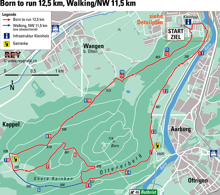 Born to run 12.5 km / Walking